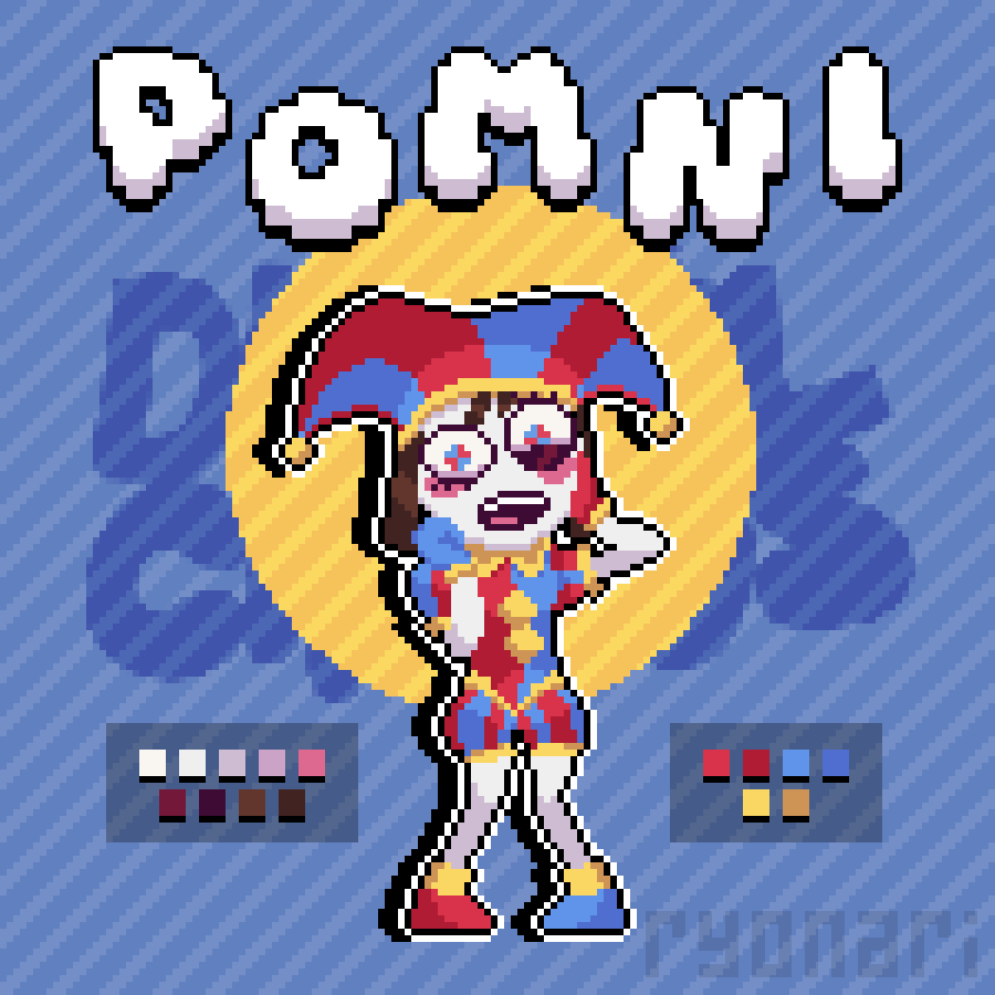 Pomni x Holocure - The Amazing Digital Circus Fanart