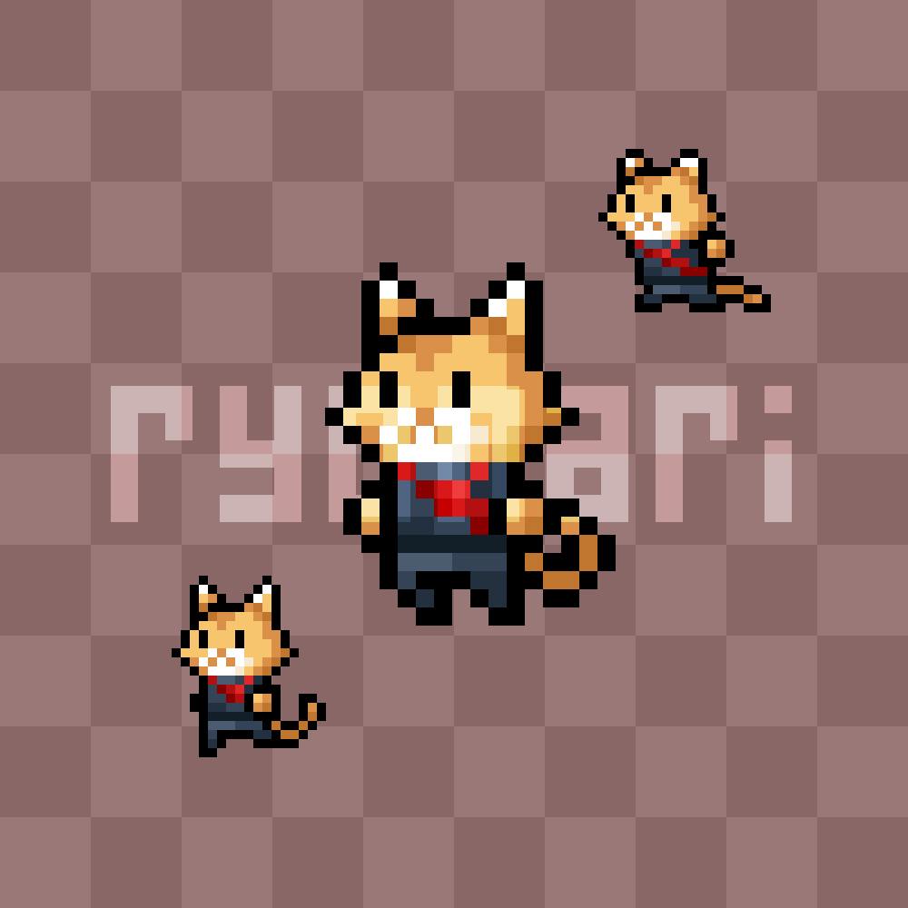 Ninja Cat 24x24 - @.candypops